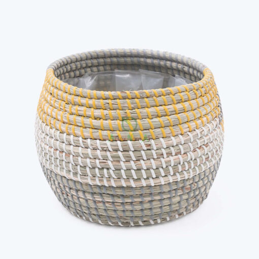Woven Flower Pots & Planters Also Seagrass Indoor Plant Basket SG 09 16 127 01