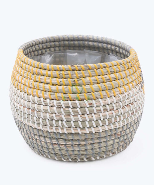 Woven Flower Pots & Planters Also Seagrass Indoor Plant Basket SG 09 16 127 01