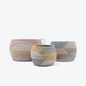 Woven Flower Pots & Planters Also Seagrass Indoor Plant Basket SG 09 16 127 01
