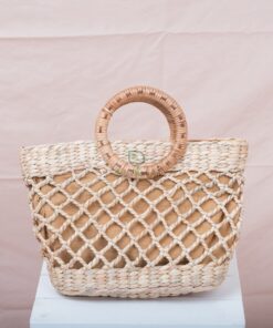 Woven Water Hyacinth Handbags For Women W 39 11 001 02