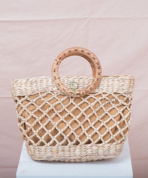 Woven Water Hyacinth Handbags For Women W 39 11 001 02
