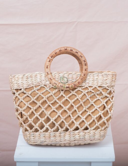 Woven Water Hyacinth Handbags For Women W 39 11 001 02