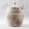 round seagrass storage basket with lid from only $22.93
