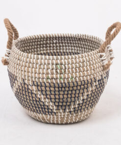 Handcrafted mini seagrass succulent planter pot for home decor