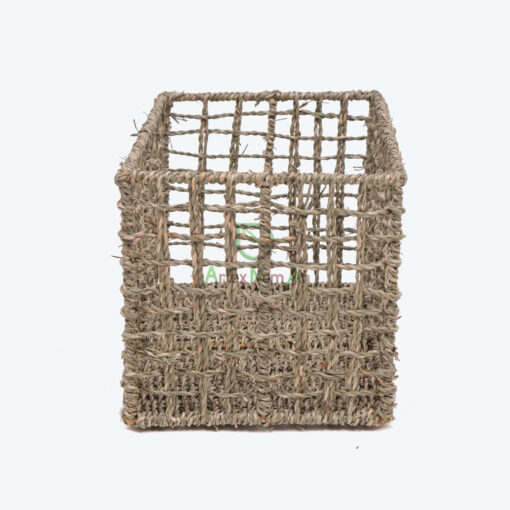 Eco Friendly Rectangular Woven Seagrass Toy Storage Organizer SG 06 05 473 01