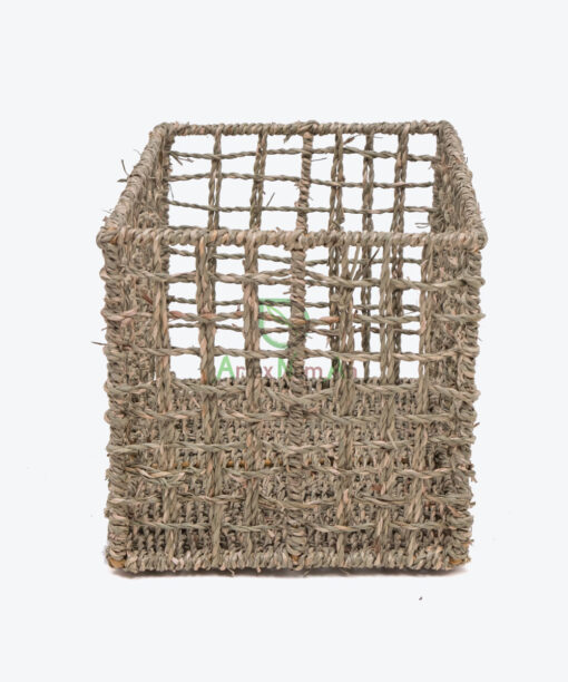 Eco Friendly Rectangular Woven Seagrass Toy Storage Organizer SG 06 05 473 01
