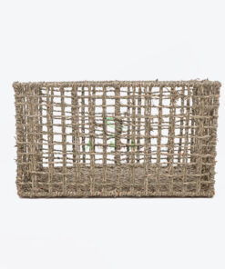 Eco Friendly Rectangular Woven Seagrass Toy Storage Organizer SG 06 05 473 01