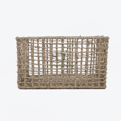 Eco Friendly Rectangular Woven Seagrass Toy Storage Organizer SG 06 05 473 01