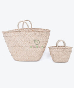 Eco Friendly Seagrass Woven Shopping Basket With Handles LS 06 05 001 01