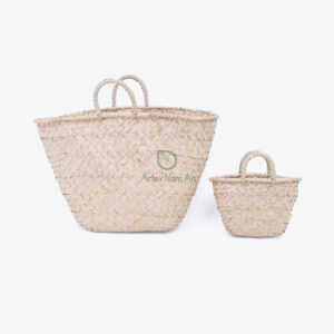 Eco Friendly Seagrass Woven Shopping Basket With Handles LS 06 05 001 01