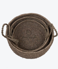 Eco Friendly Seagrass Woven Storage Baskets With Handles For Camping Eco Friendly Seagrass Woven Storage Baskets With Handles For Camping SG 06 05 472 01