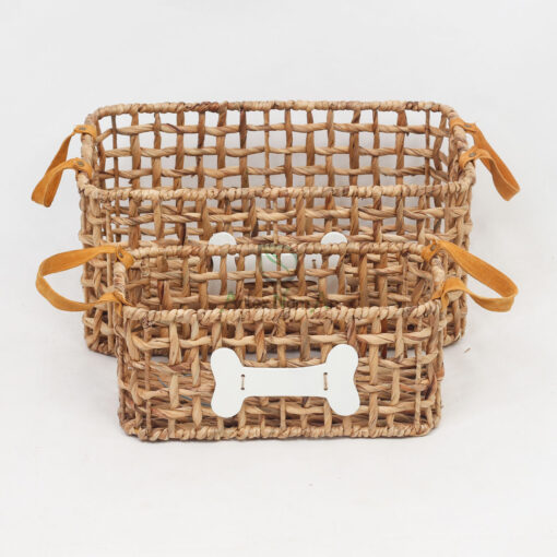 Eco-friendly Water Hyacinth Pet Basket To Buy In Bulk W 06 05 303 01
