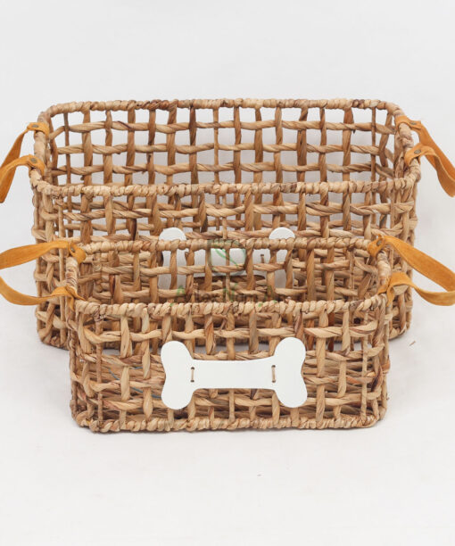 Eco-friendly Water Hyacinth Pet Basket To Buy In Bulk W 06 05 303 01