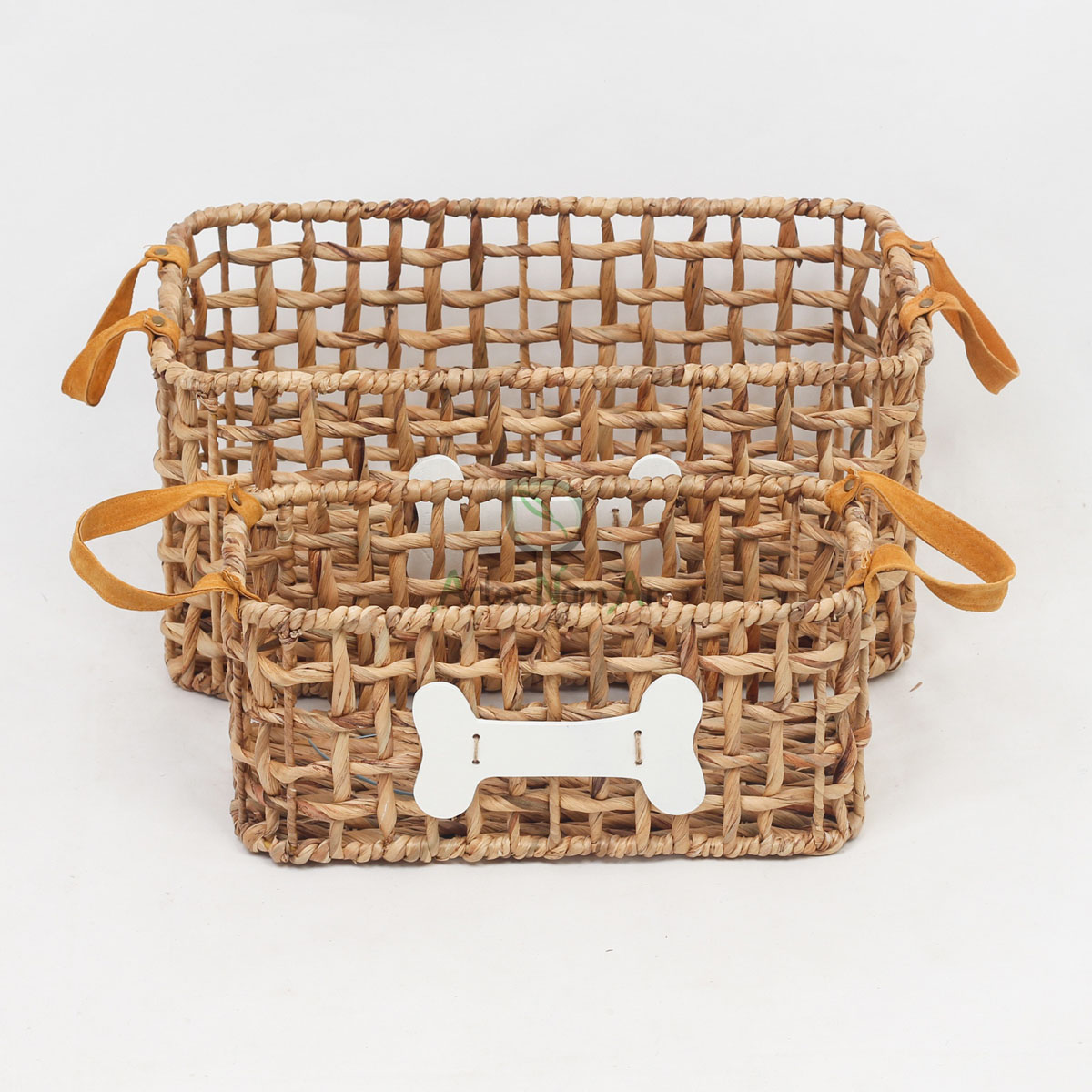 Eco-friendly Water Hyacinth Pet Basket To Buy In Bulk W 06 05 303 01