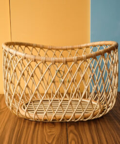 Handicraft Rattan Doll Furniture Baby Doll Crib Small Cot For Doll RI 30 24 008 01