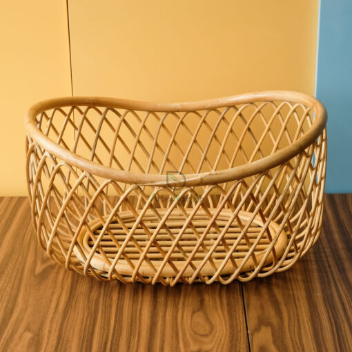 Handicraft Rattan Doll Furniture Baby Doll Crib Small Cot For Doll RI 30 24 008 01