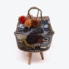 Handmade Seagrass Belly Basket Woven Storage Rice Laundry Basket With Stand SG 10 05 211 05