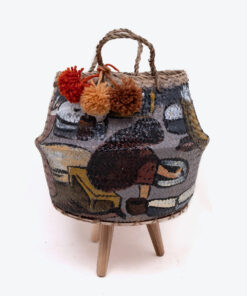 Handmade Seagrass Belly Basket Woven Storage Rice Laundry Basket With Stand SG 10 05 211 05