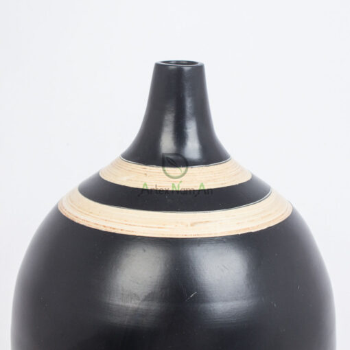 Mid Century Handmade Seagrass Bamboo Vases SGS 09 02 027 01