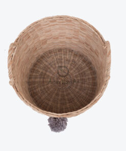 Natural Handmade Woven Rattan Laundry Storage Basket With Handles R 09 05 172 01