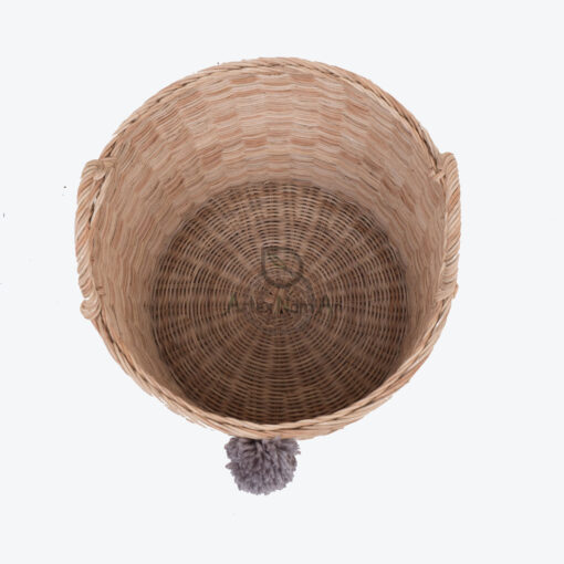 Natural Handmade Woven Rattan Laundry Storage Basket With Handles R 09 05 172 01