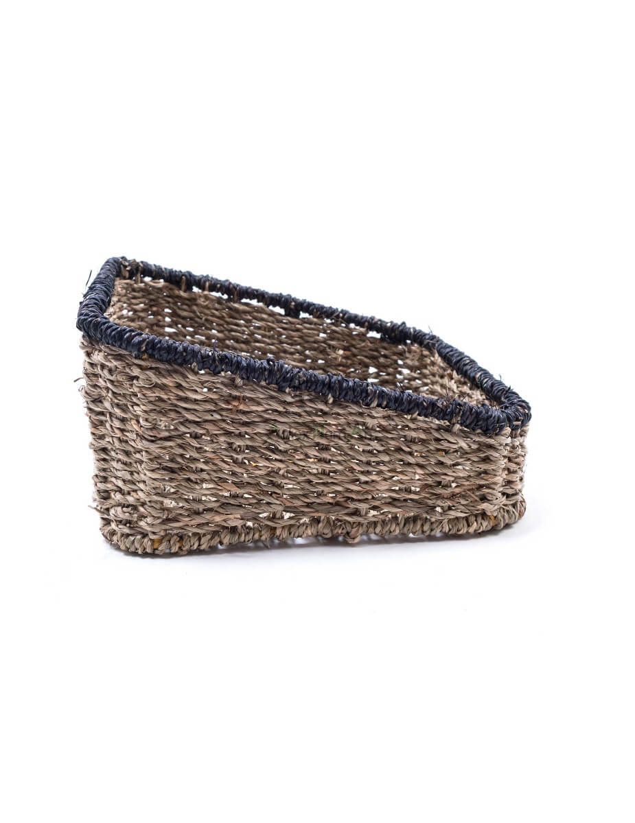 Natural Rectangular Woven Water Hyacinth Storage Basket Box Organizer With Lid W 06 06 006 01