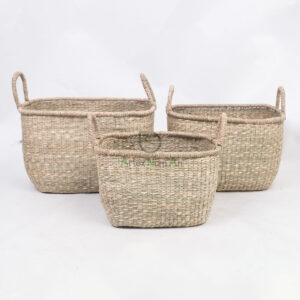 Natural Seagrass Storage Organizer Laundry Foldable Basket SG 06 05 463 01