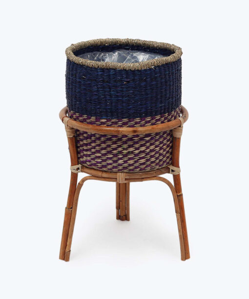 Natural Water Hyacinth Plant Pot Planter W 06 16 015 01