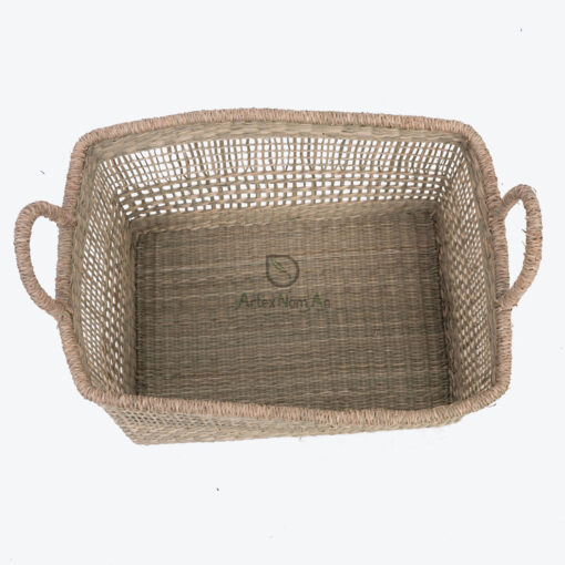 Natural Woven Seagrass Hamper Laundry Basket With Handles SG 06 05 464 01
