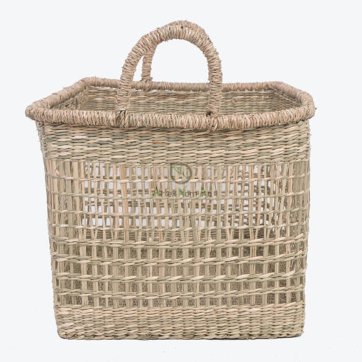 Natural Woven Seagrass Hamper Laundry Basket With Handles SG 06 05 464 01