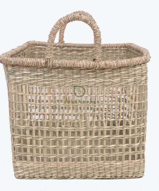 Natural Woven Seagrass Hamper Laundry Basket With Handles SG 06 05 464 01