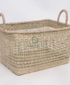 Natural Woven Seagrass Hamper Laundry Basket With Handles SG 06 05 464 01