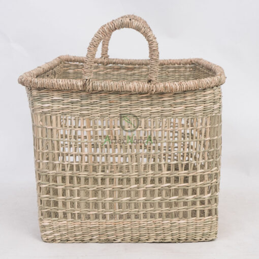 Natural Woven Seagrass Hamper Laundry Basket With Handles SG 06 05 464 01