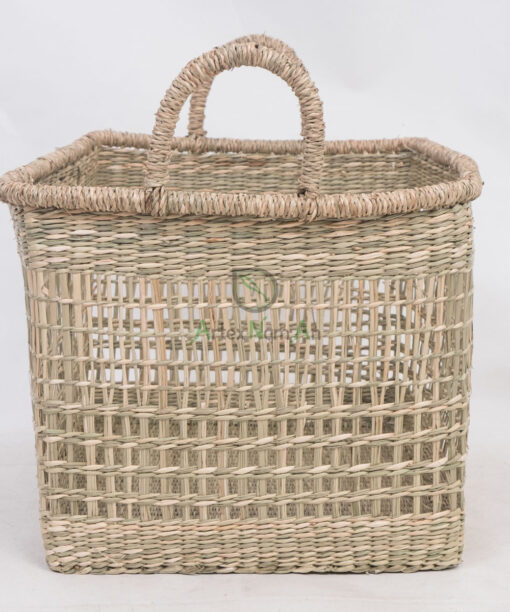 Natural Woven Seagrass Hamper Laundry Basket With Handles SG 06 05 464 01