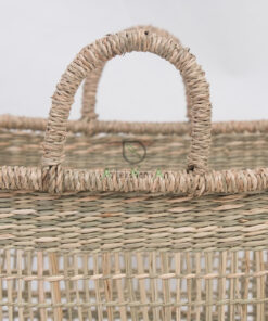 Natural Woven Seagrass Hamper Laundry Basket With Handles SG 06 05 464 01