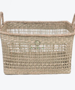Natural Woven Seagrass Hamper Laundry Basket With Handles SG 06 05 464 01