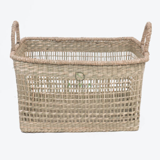 Natural Woven Seagrass Hamper Laundry Basket With Handles SG 06 05 464 01