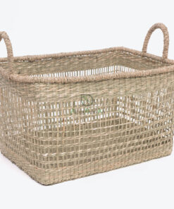 Natural Woven Seagrass Hamper Laundry Basket With Handles SG 06 05 464 01