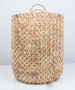 Natural eco friendly water hyacinth storage hamper basket W 06 05 225 01
