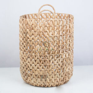 Natural eco friendly water hyacinth storage hamper basket W 06 05 225 01