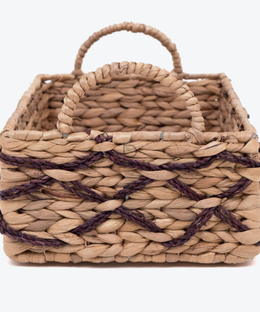 Natural woven rectangular toy gift storage basket hamper organizer with handles SGW 06 05 014 01
