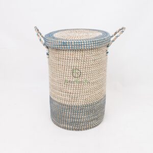 Newest Design Seagrass Laundry Hamper/Tall Woven Laundry Basket With Handles From Vietnam SG 09 05 460 01