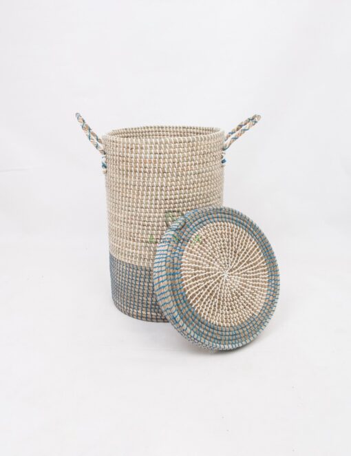 Newest Design Seagrass Laundry Hamper/Tall Woven Laundry Basket With Handles From Vietnam SG 09 05 460 01