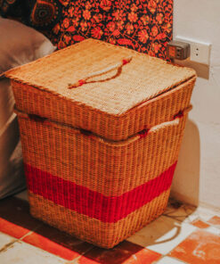 Rattan Basket With Rope Handle And Lid R 09 05 151 01