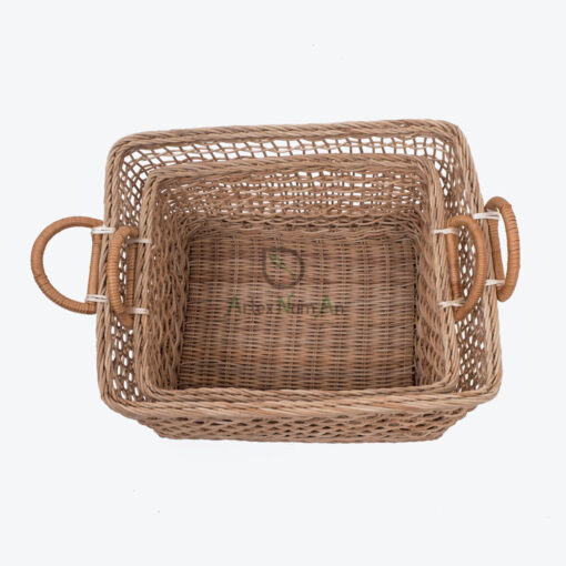 Rectangular Rattan Toy Storage Basket Also Laundry Basket R 09 05 178 01