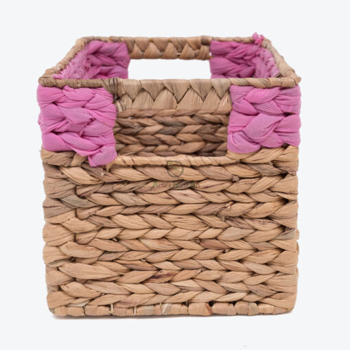 Rectangular Woven Water Hyacinth Toy Storage Organizer Hamper Basket W 06 05 306 01S