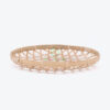 Round Bamboo Flat Winnoving Basket Weaving Storage Organizer NB 09 03 018 01
