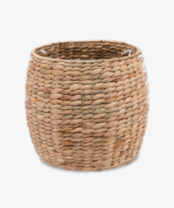 Round Natural Woven Water Hyacinth Plant Pots W 06 16 020 01
