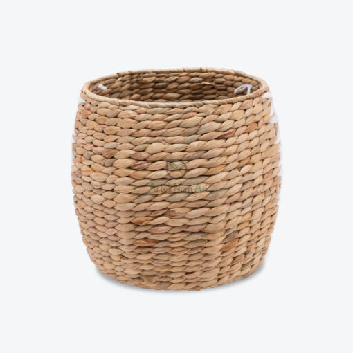 Round Natural Woven Water Hyacinth Plant Pots W 06 16 020 01
