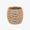 Round Natural Woven Water Hyacinth Plant Pots W 06 16 020 01